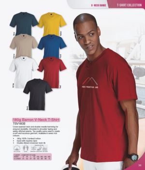 180g Barron V-Neck T'Shirt